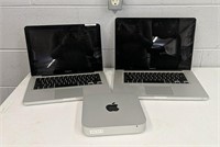 (2) Macbook Pro Laptops & (1) Mac Mini