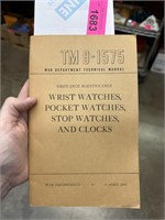 VTG WWII ERA TM9-1575 TECHNICAL MANUAL WATCHES