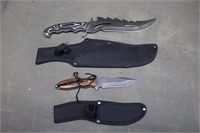 (2) FROST CUTLERY FIXED BLADE KNIVES