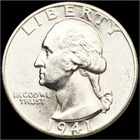 1941-S Washington Silver Quarter GEM BU