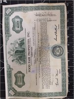 Food fair properties stock certificate