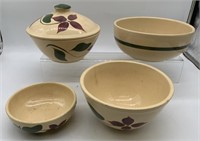 4 pcs,Watt Cereal,#8 Bowl,Apple Bowls