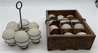 Star Wooden Egg Carrier,Metal egg poacher