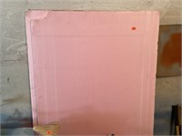 Three sheets of foam insulation board 4 x 8