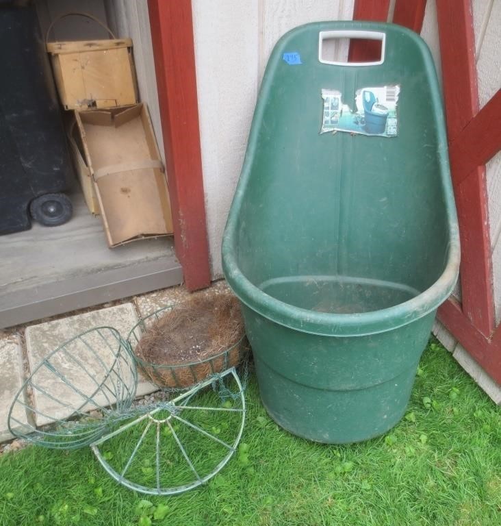 Garden/Yard tote with wheel, plant holders