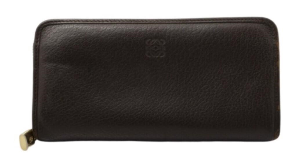 Loewe Long Leather Zipper Wallet