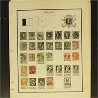 Belgium Stamps Used accumulation on mix of pages