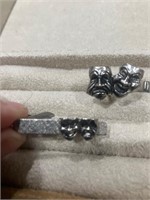 Theatrical, cufflinks, and tie tack