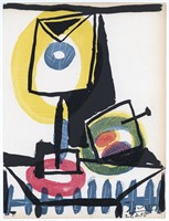 Pablo Picasso lithograph "Nature morte au verre"