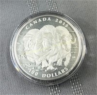 2015 Canada 100 dollar 999 fine silver proof coin