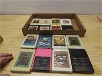 (16)8 track rock music cassette tapes.