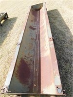 Steel feed bunk on skid, 33 ft