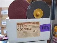 25-pc Pearl Abrasive 3" A80 Grit ALO Cloth Discs