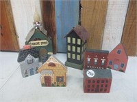 Wooden Village Primitive Style Decor