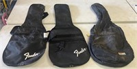 3 Guitar Soft Cases (2 are Fender)