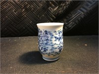 Blue and White Porcelain Sake Cup