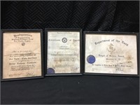 3 Certificates Leonard L Bradley