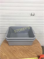 2 Grey Dish Totes