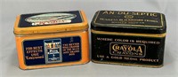 Lot of 2 early crayon tins