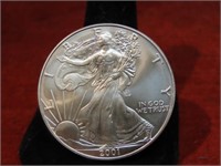 1-ounce silver .999 eagle round. 2001.