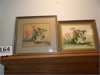 2 Rose Paintings one done between 1890- 1900