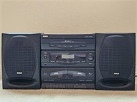 RCA Compact Stereo AM/FM, Dual Cassette, & 3- Disc