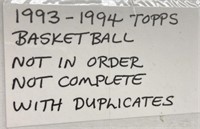 1993-94 Topps Basketball Cards