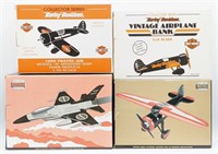 (4) 1/32 Scale Die-Cast Harley-Davidson Airplane