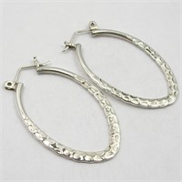925 Sterling Silver Earrings 1.7"