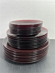 Ruby Red Glass Plates