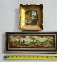 TWO miniature paintings. top one may be print