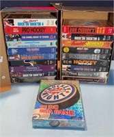 Hockey VHS lot and DVD game all working