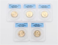 (5) Graded 2009-D Satin Finish Mint Quarters SP-69