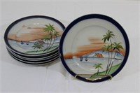 Island Scenery Appetizer Plates