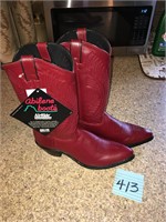 Size 10 Abilene Red Cowgirl Boots