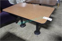 2X, 4' X 30" DBL PED PATTERNED TABLES