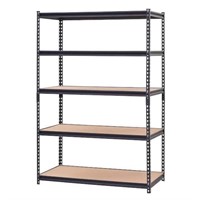 Muscle Rack 5-Shelf Steel Shelf Unit in Black