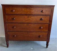 Antique 4 Drawer Cherry Dresser 43” X 21” X 42”