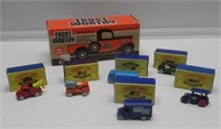 6 MATCHBOX LESNEY CARS IN BOXES-1 TRUCK BANK IN