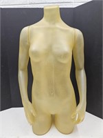 Heavy Plastic Mannequin W Removable Arms 33" H