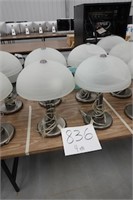 4 Glass Globe Lamps (19