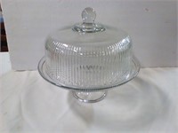 Glass cake plate With lid