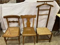 3 early side chairs