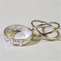 $100 Silver Lot Of 2 Ring