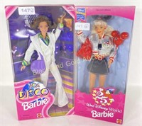 (2) NIB Disco and Walt Disney Barbies