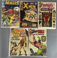 5pc Silver Age Key Marvel Comic Books