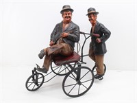 Laurel & Hardy Figurines Riding A Bike