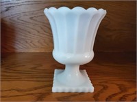 Milk glass vase