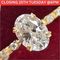 $3800 10K  1.19G Lab Diamond 1.26Ct Ring