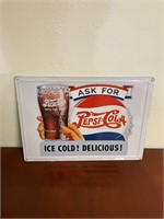 12" X 17" METAL PEPSI ADVERTISING SIGN